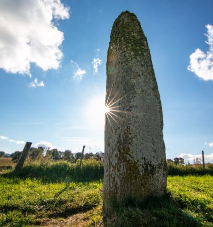 Photo de statue-menhir ensoleillé
